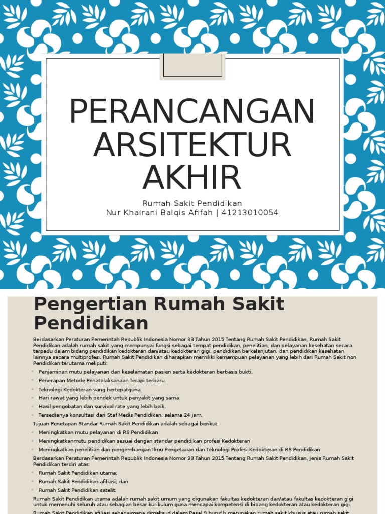 Perancangan Arsitektur Akhir