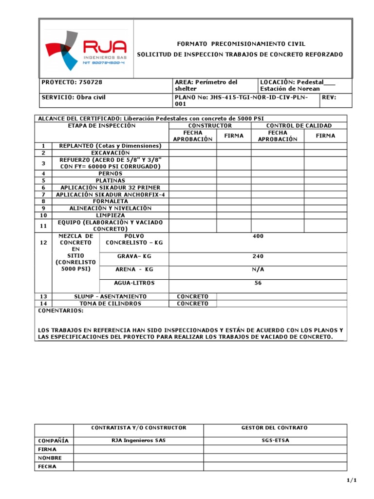 Formato Liberacion Pedestales