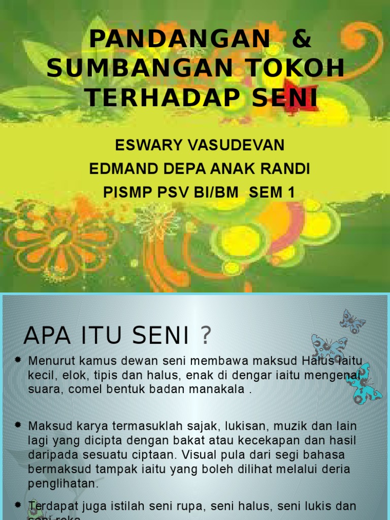 Pandangan Sumbangan Tokoh Terhadap Pendidikan Seni Visual Pdf