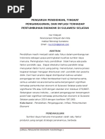 Jurnal Pengaruh Pendidikan, Tingkat Pengangguran Dan Inflasi Terhadap Pertumbuhan Ekonomi Di Sulawesi Selatan - Institut Teknologi Sumatera