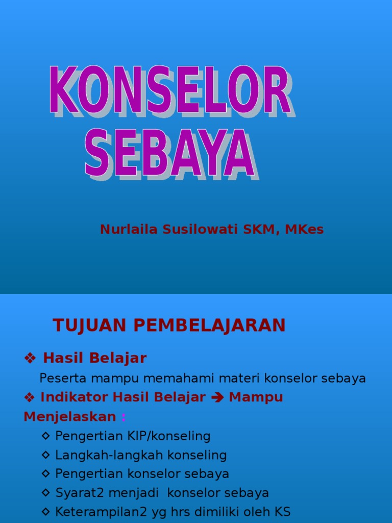 Konselor Sebaya Utk Totpptx Nurlaila