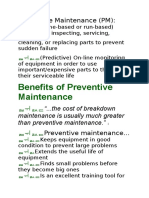 Preventive Maintenance