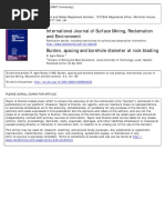 1992 Burden, Spacing and Borehole Diameter at Rock Blasting