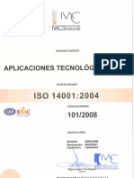 Certificado Calidad ISO 9001 Aplicaciones Tecnologicas SA - Proteccion Contra El Rayo