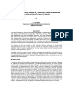 Agricultural Extension Services at Crossroads: Present Dilemma and Possible Solutions For Future in Uganda