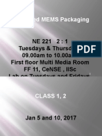 Advanced MEMS Packaging 2017 (Class 1)