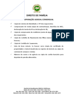 Documentos Separação Judicial Consensual