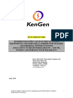 KenGen Tender for Supply of Electrical Tools and Equipment