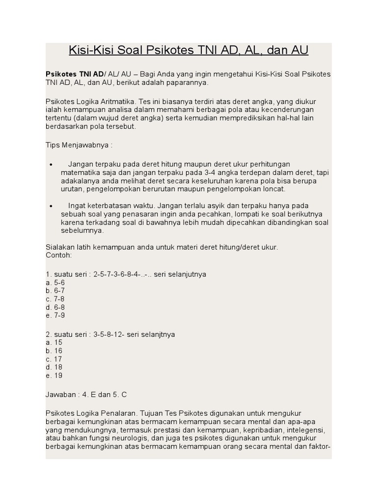 Contoh Soal Psikotes Smp Pdf Download - multiprogramone Contoh Soal Psikotes Smp Pdf Download - multiprogramone