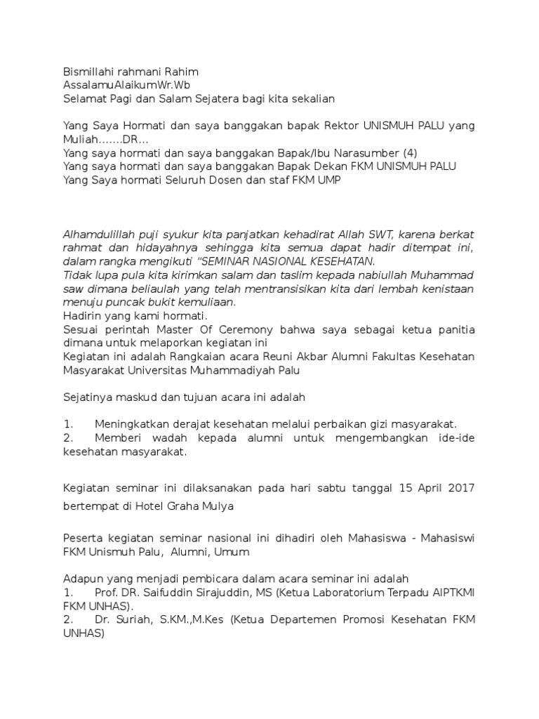 Contoh Laporan Ketua Panitia Seminar Seputar Laporan