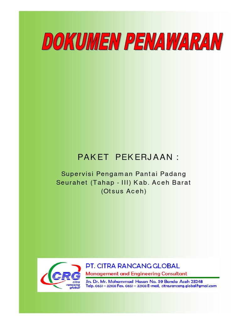 Penawaran Pengaman Pantai Padang Seurahet Proposal desain unik ini ideal untuk proyek branding atau desain yang mungkin Anda miliki.