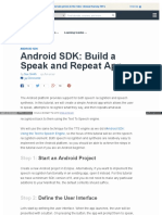 Android SDK Build A Speak and Repeat App