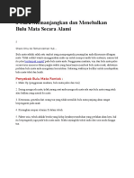 8 Cara Memanjangkan Dan Menebalkan Bulu Mata Secara Alami