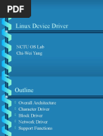 Linux Device Driver: Nctu Os Lab Chi-Wei Yang