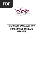 Excel 2007 - 10 Forecasting and Data Analysis Course Manual1