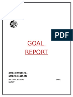 Sahil Goal Report