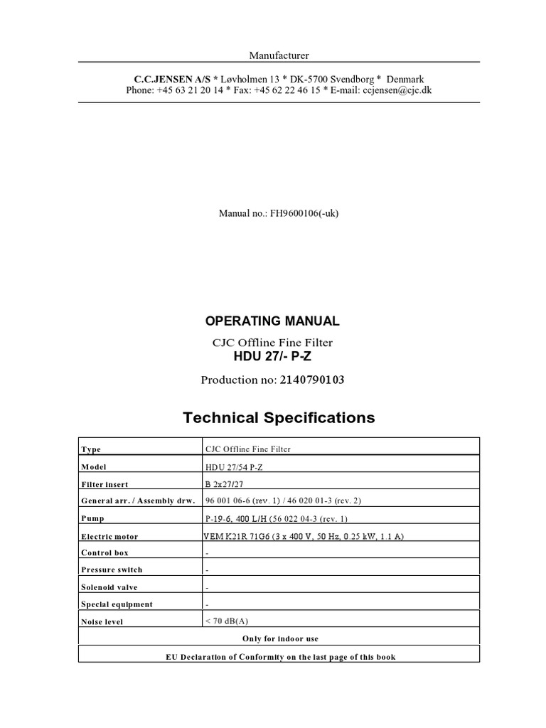 Cjc Portable Oil Filter Pump Pipe Fluid Conveyance