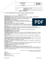 Ficha de Avaliação LP - Fev - 4º Ano PDF