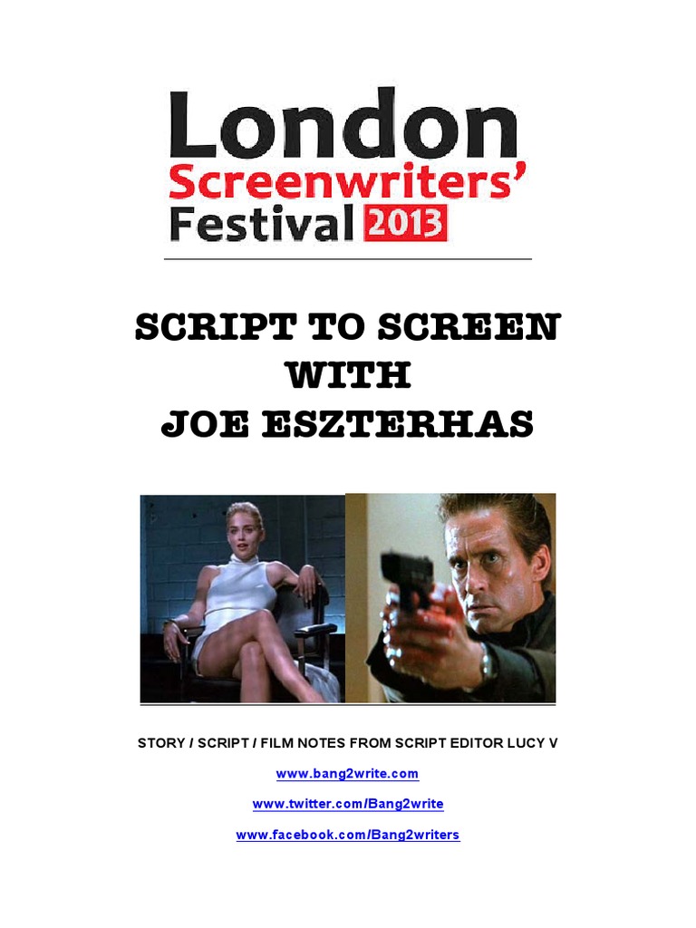 Script To Screen With Joe Eszterhas Notes | PDF | Screenplay