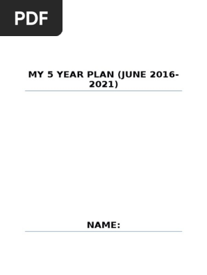 5 Year Plan Template