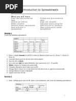 Introduction To Spreadsheets: What You Will Learn