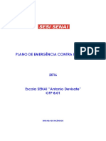 Plano emergência contra incêndio escola Senai