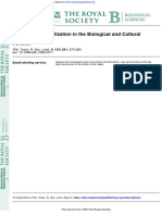 Evolution of Ritualization in The Biological and Cultural Spheres