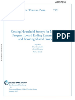Costing Household Surveys for Monitoring Progress Toward Ending Extreme Poverty and Boosting Shared Prosperity