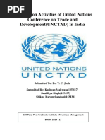 A Report on Activities of United Nation Conference on Trade and Development