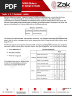 4.2.1 Decision Tables