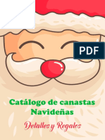 Catálogo de canastas navideñas con detalles de productos y precios