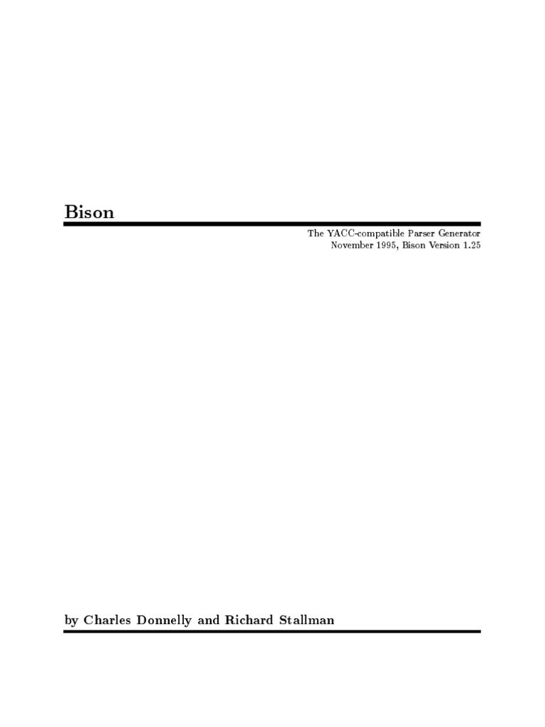 Bison | PDF | Parsing | License