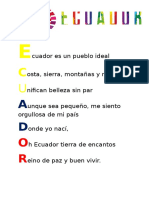 Ecuador Es Un Pueblo Ideal