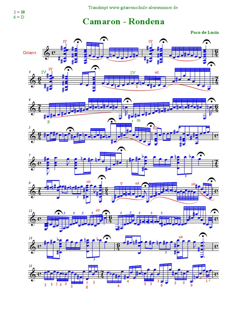 Paco de Lucia - Camaron - Rondena PDF | PDF | Des sports