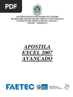 Apostila Excel Avançado - FAETEC Mesquita