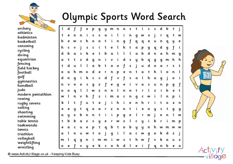 olympic sports word search 0 pdf olympic sports summer olympics