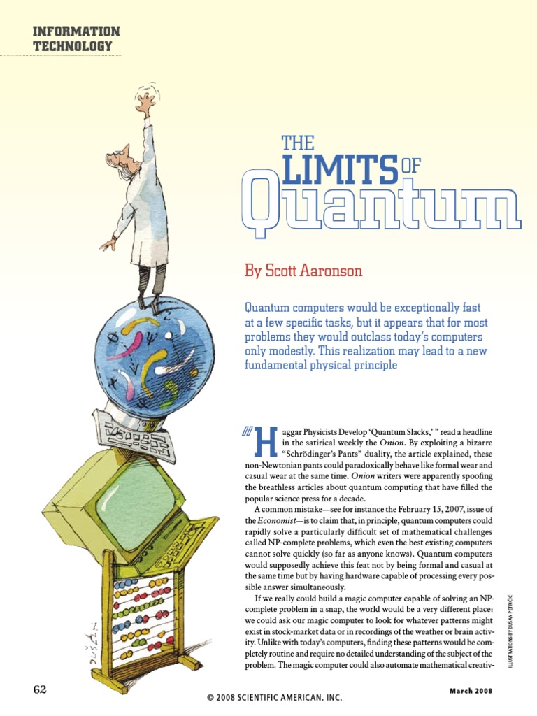 The Limits of Quantum Computers PDF | PDF | Time Complexity | Quantum ...