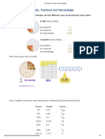 Decimals, Fractions and Percentages