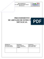 Procedimiento de arenado de estructuras metálicas