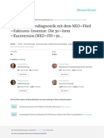 Persönlichkeitsdiagnostik Mit Dem NEO Fünf Faktoren-Inventar