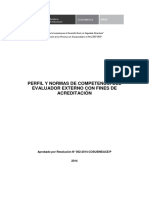 Perfil y Normas de Competencia Del Evaluador Externo PDF