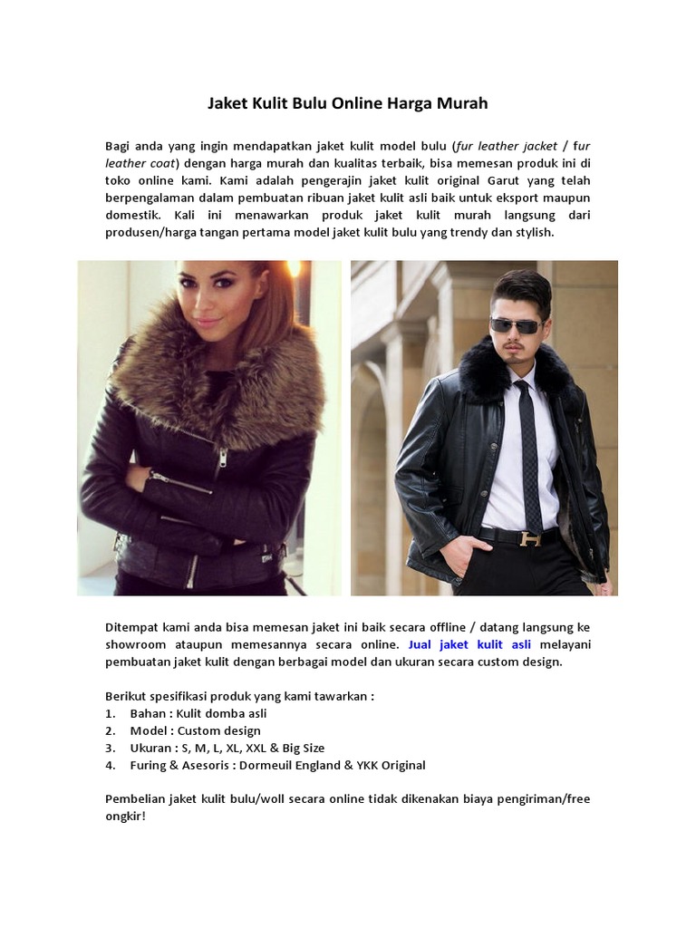 90 Model Jaket Kulit Trendy HD Terbaik