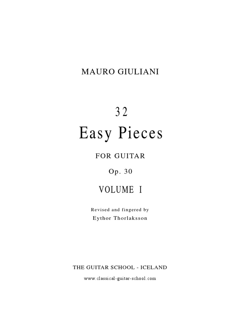 32 Classical Pieces For Classical Guitar PDF PDF Guitars Guitar