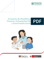 Planificación de La Tutoría, Orientación Educativa y Convivencia Escolar