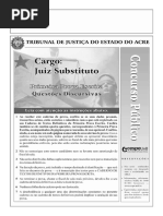 TJAC2012 Juiz Substituto Primeira Prova Escrita