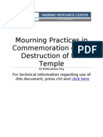 Mourning Practices in Commemoration of The Destruction of The Temple