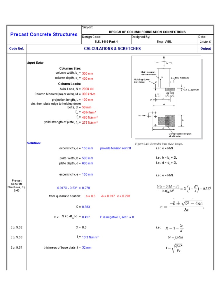 Column Foundation Connection | Download Free PDF | Column | Engineering