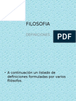 Definiciones de Filosofia