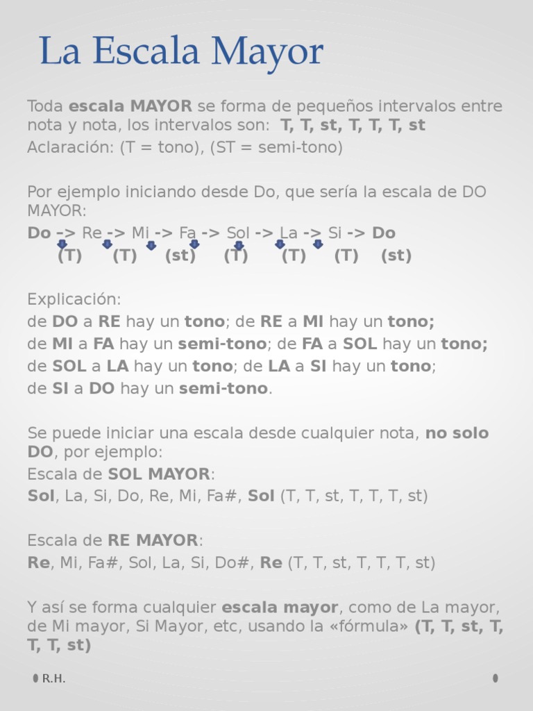 Construcción de Escalas Mayores y Acordes | PDF | Escala (música ...