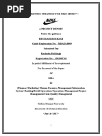 Project Report On Marketing Strategy For Nike Shoes